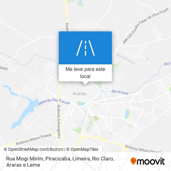 Rua Mogi Mirim mapa