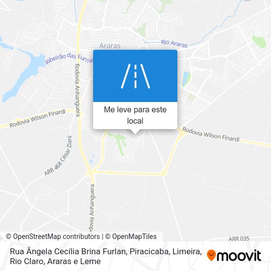 Rua Ângela Cecília Brina Furlan mapa