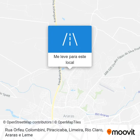 Rua Orfeu Colombini mapa