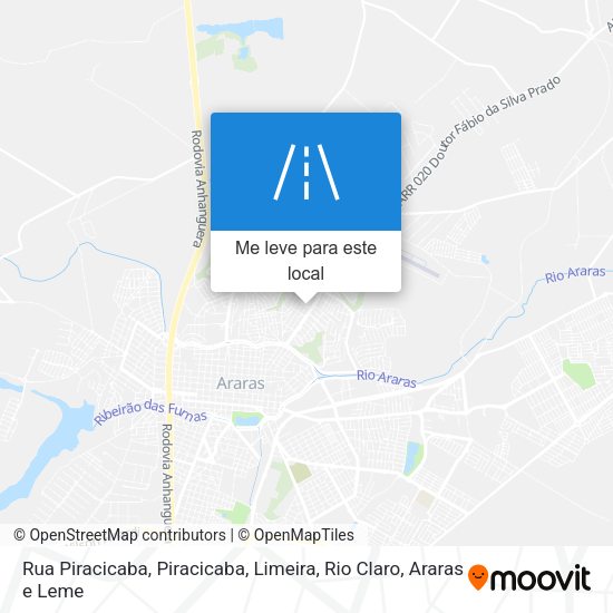 Rua Piracicaba mapa