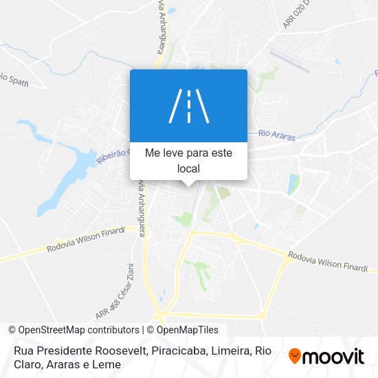 Rua Presidente Roosevelt mapa