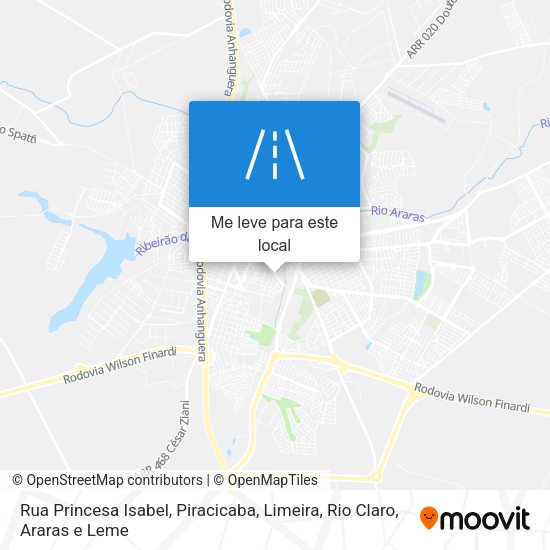 Rua Princesa Isabel mapa