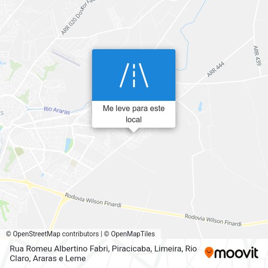 Rua Romeu Albertino Fabri mapa