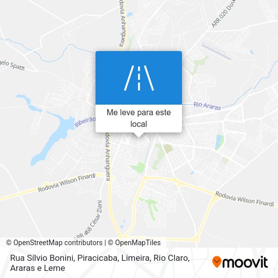 Rua Sílvio Bonini mapa