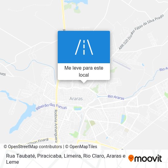 Rua Taubaté mapa