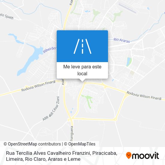 Rua Tercília Alves Cavalheiro Franzini mapa