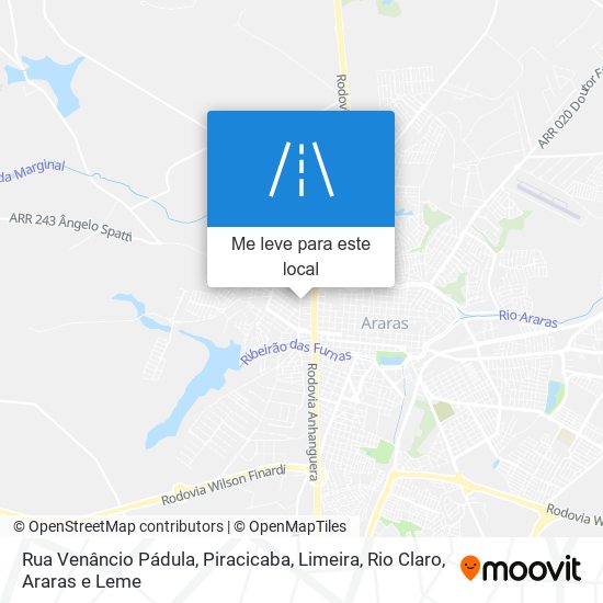 Rua Venâncio Pádula mapa