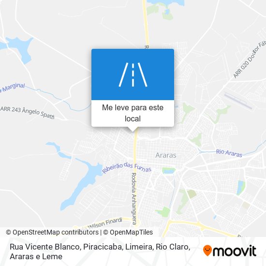 Rua Vicente Blanco mapa