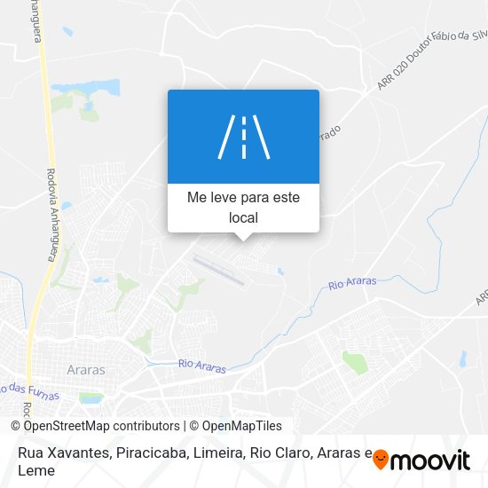 Rua Xavantes mapa