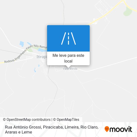 Rua Antônio Grossi mapa