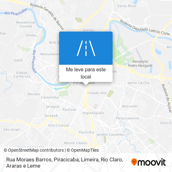 Rua Moraes Barros mapa