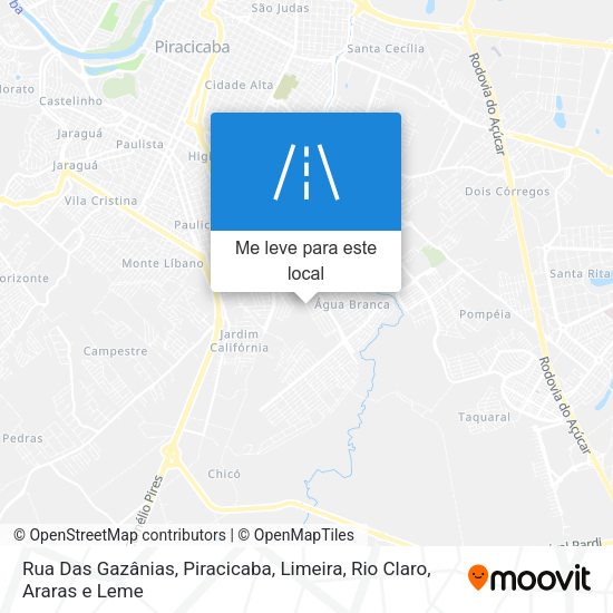 Rua Das Gazânias mapa