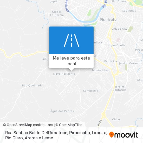 Rua Santina Baldo Dell'Amatrice mapa