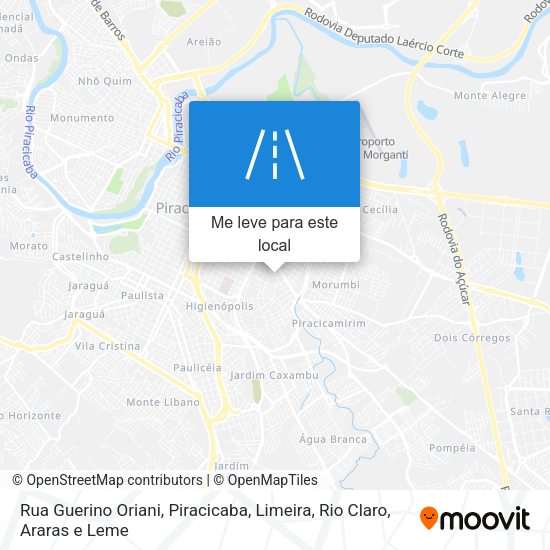 Rua Guerino Oriani mapa