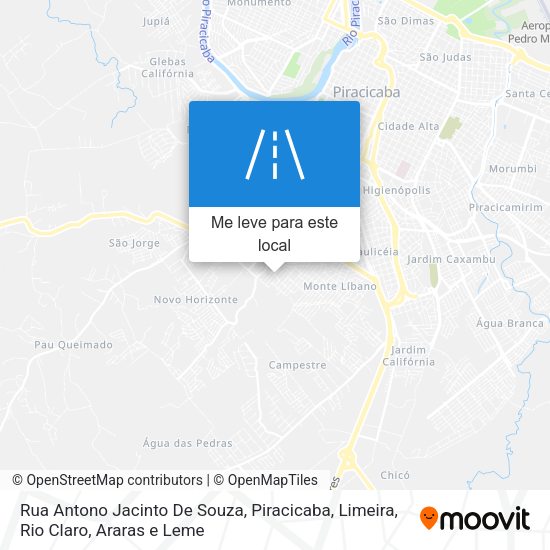 Rua Antono Jacinto De Souza mapa