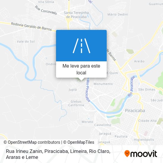 Rua Irineu Zanin mapa