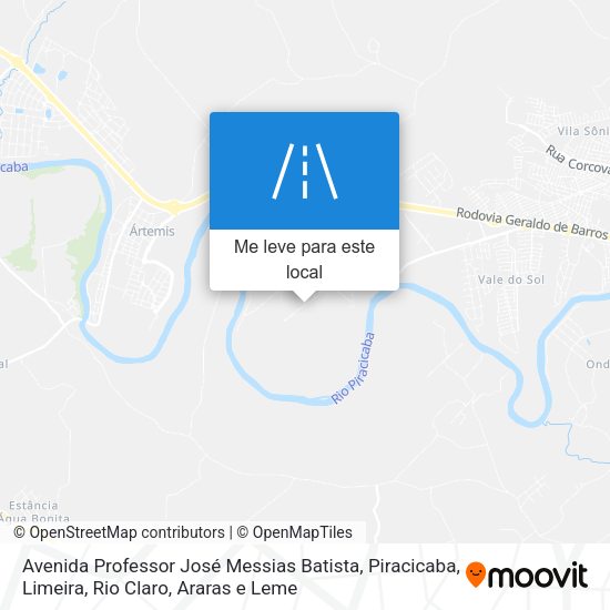 Avenida Professor José Messias Batista mapa