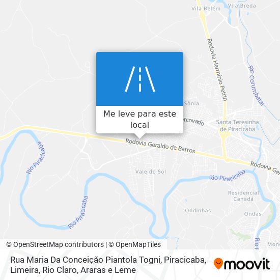 Rua Maria Da Conceição Piantola Togni mapa