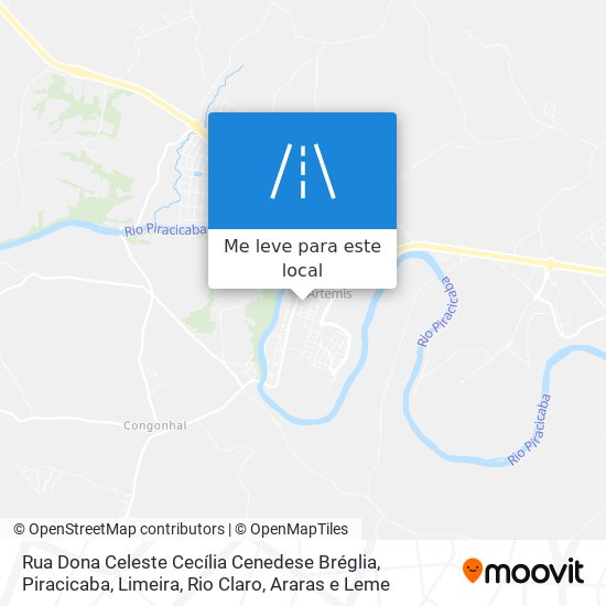 Rua Dona Celeste Cecília Cenedese Bréglia mapa