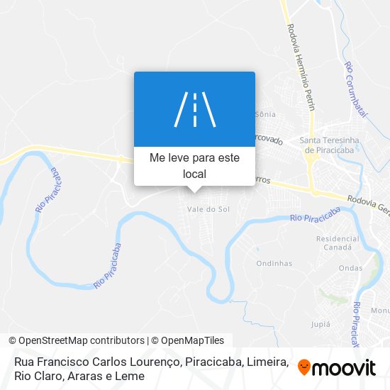 Rua Francisco Carlos Lourenço mapa