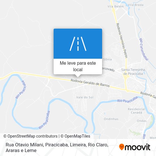Rua Otavio Milani mapa