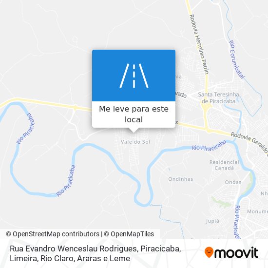 Rua Evandro Wenceslau Rodrigues mapa