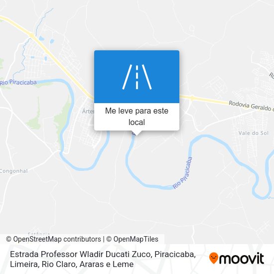 Estrada Professor Wladir Ducati Zuco mapa