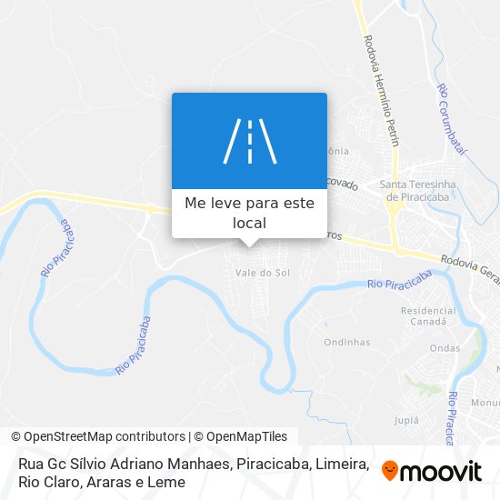 Rua Gc Sílvio Adriano Manhaes mapa