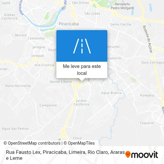 Rua Fausto Lex mapa