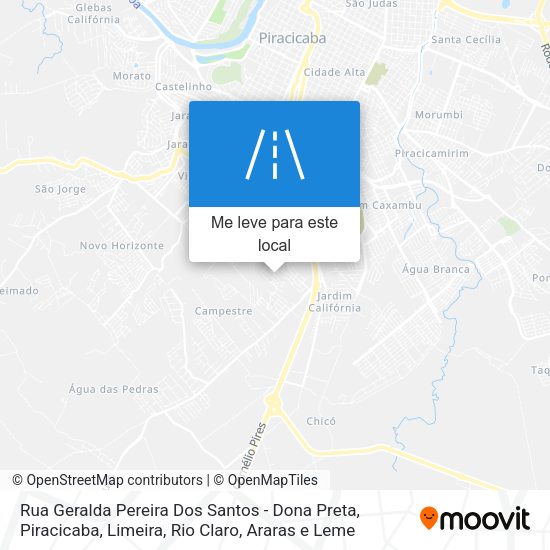 Rua Geralda Pereira Dos Santos - Dona Preta mapa