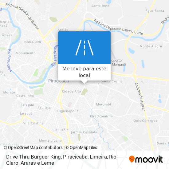 Drive Thru Burguer King mapa