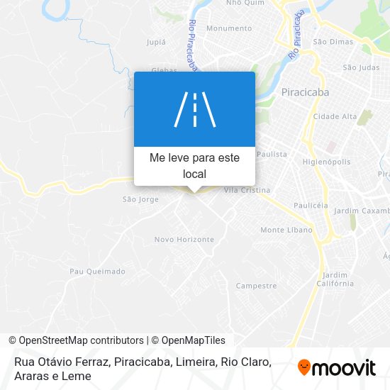 Rua Otávio Ferraz mapa