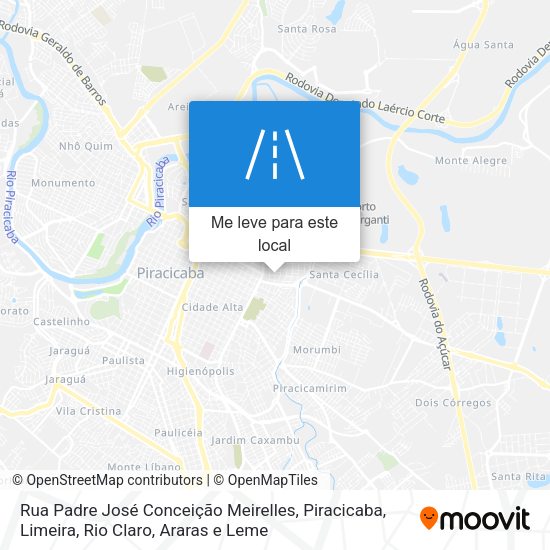 Rua Padre José Conceição Meirelles mapa