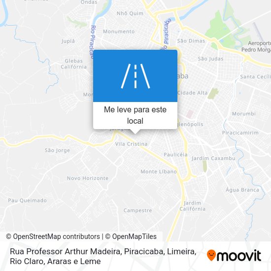 Rua Professor Arthur Madeira mapa