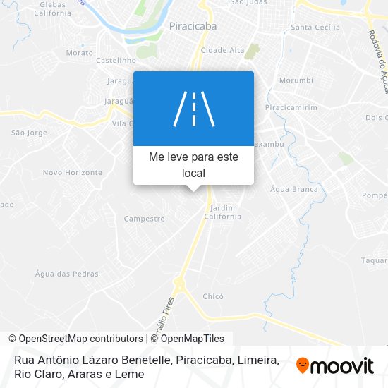 Rua Antônio Lázaro Benetelle mapa