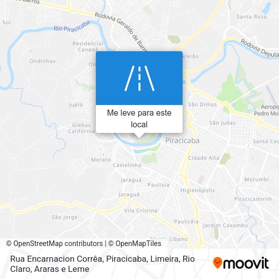 Rua Encarnacion Corrêa mapa