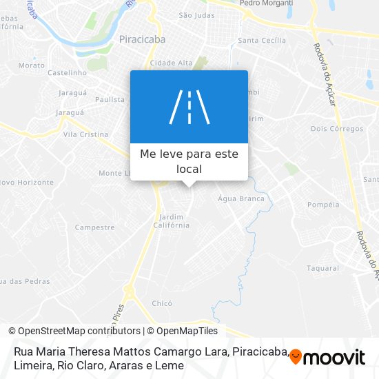 Rua Maria Theresa Mattos Camargo Lara mapa