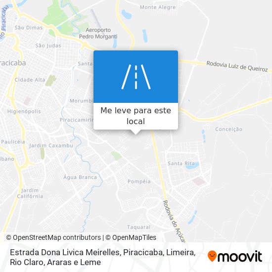 Estrada Dona Livica Meirelles mapa