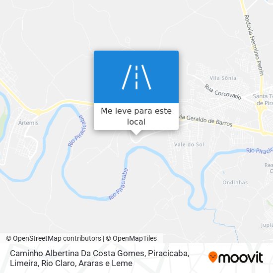 Caminho Albertina Da Costa Gomes mapa