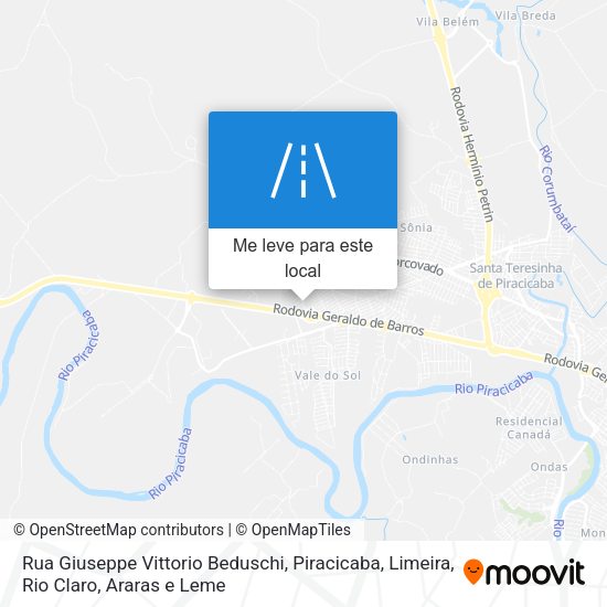 Rua Giuseppe Vittorio Beduschi mapa