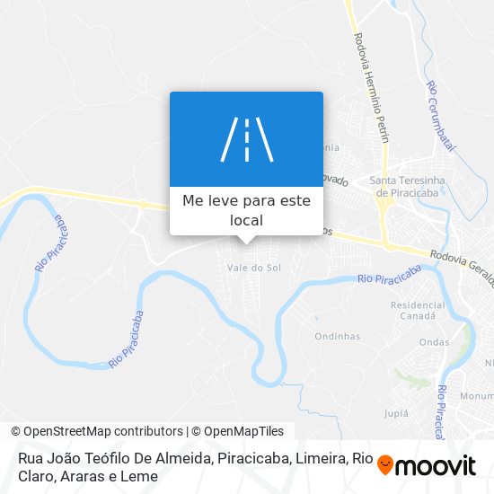 Rua João Teófilo De Almeida mapa