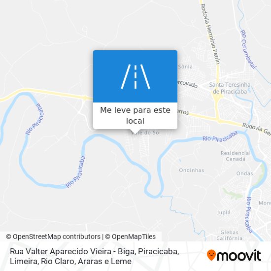 Rua Valter Aparecido Vieira - Biga mapa