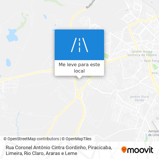 Rua Coronel Antônio Cintra Gordinho mapa