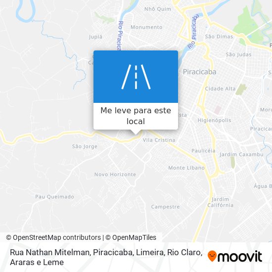 Rua Nathan Mitelman mapa