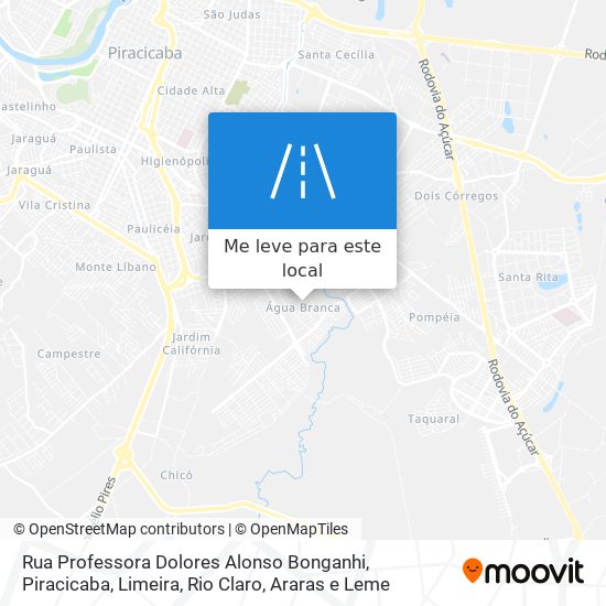 Rua Professora Dolores Alonso Bonganhi mapa