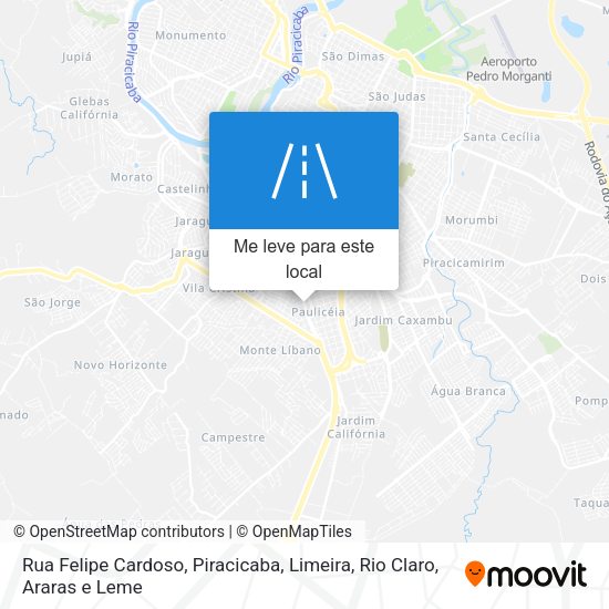 Rua Felipe Cardoso mapa