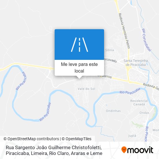 Rua Sargento João Guilherme Christofoletti mapa