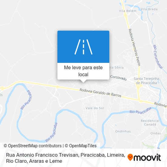 Rua Antonio Francisco Trevisan mapa