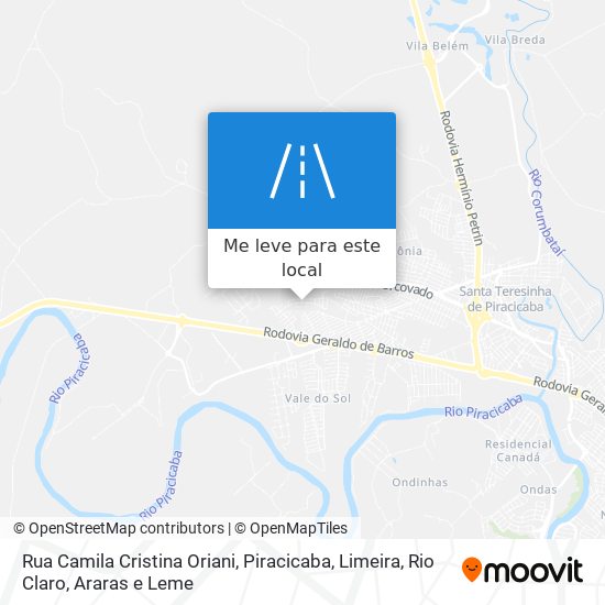 Rua Camila Cristina Oriani mapa