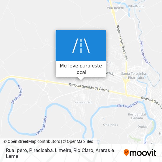 Rua Iperó mapa